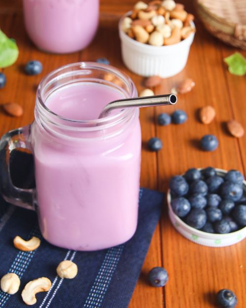 Blueberry cashew nut shake MKexpressnet